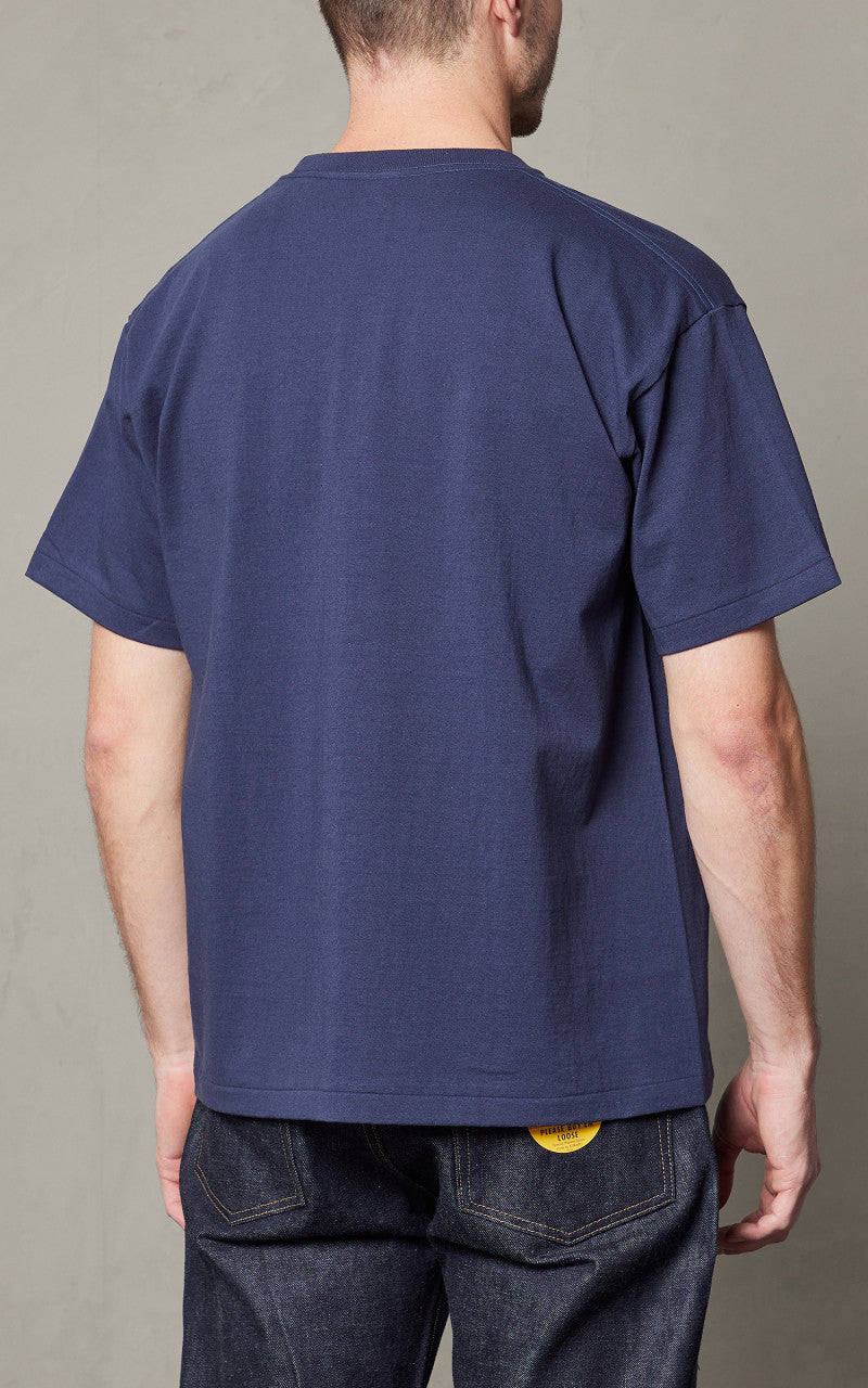 Denime Lot 263 Crew Neck Pocket T-Shirt Navy