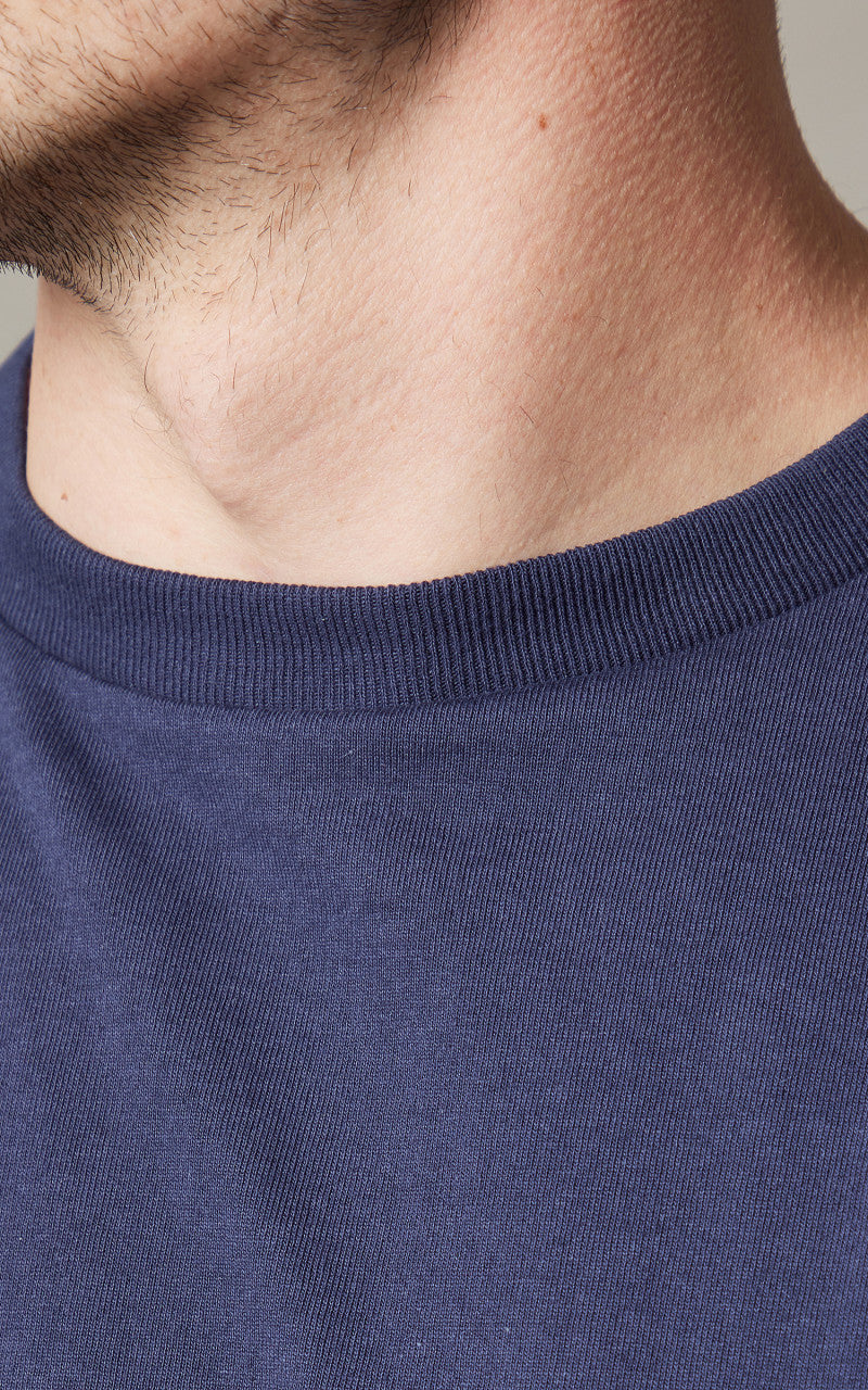 Denime Lot 263 Crew Neck Pocket T-Shirt Navy