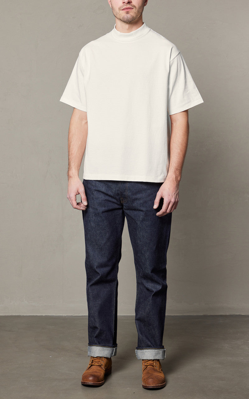 Denime Lot 264 Mock Neck T-Shirt Off White