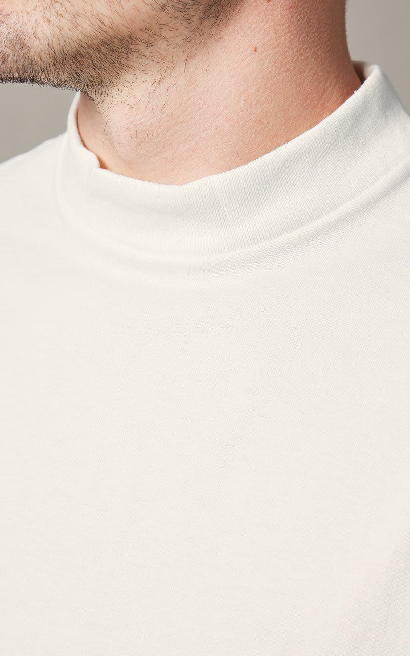 Denime Lot 264 Mock Neck T-Shirt Off White