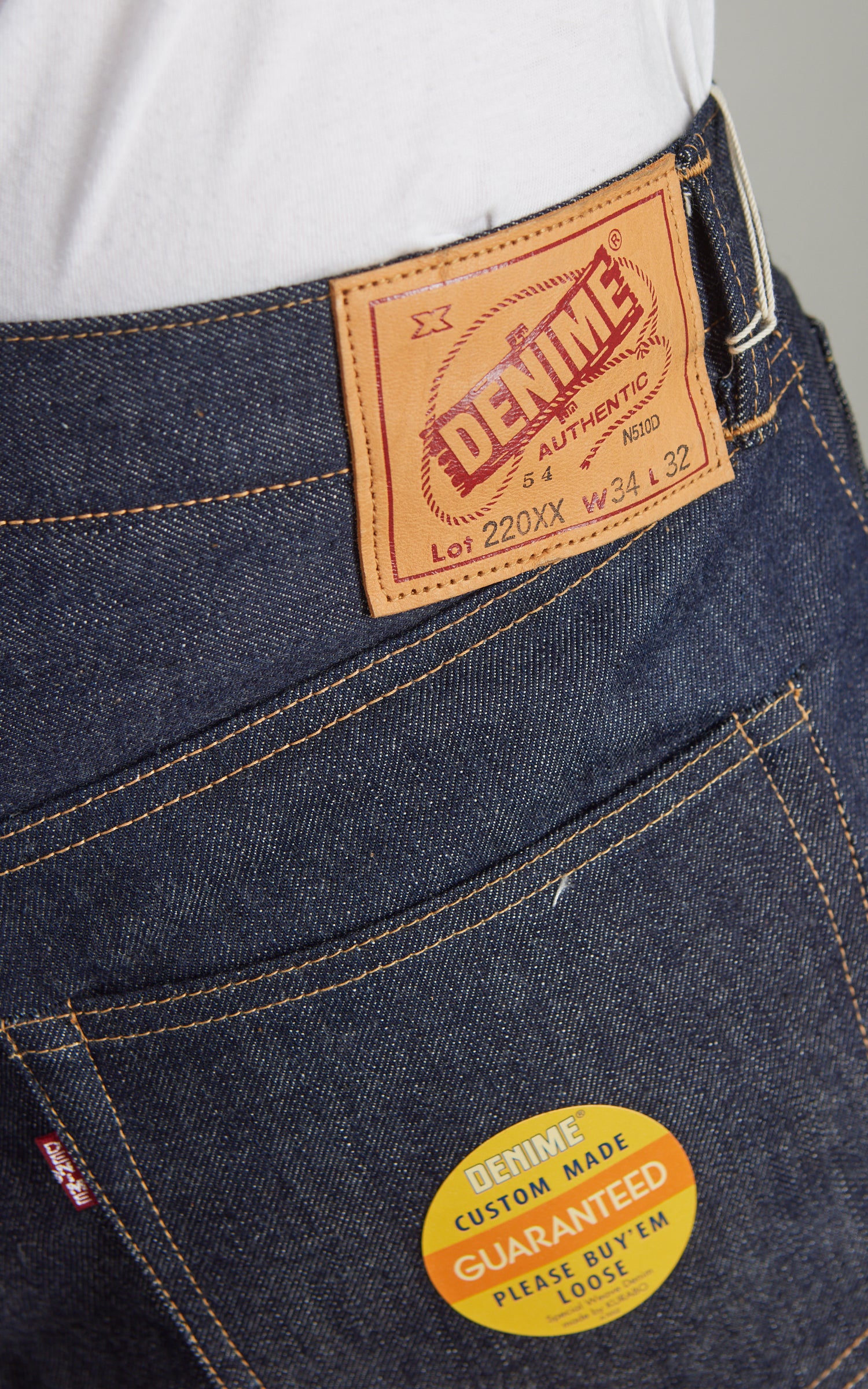 Denime Lot 220XX-54 1954 Model Jeans Selvedge Unwashed Indigo 14.5oz