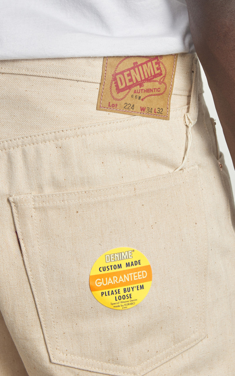 Denime Lot 224 66 Model Jeans Mother Cotton Kinari Natural