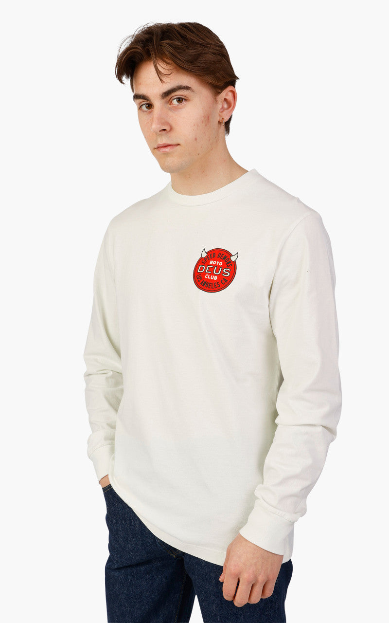 Deus Ex Machina Riding Hot LS Tee Vintage White
