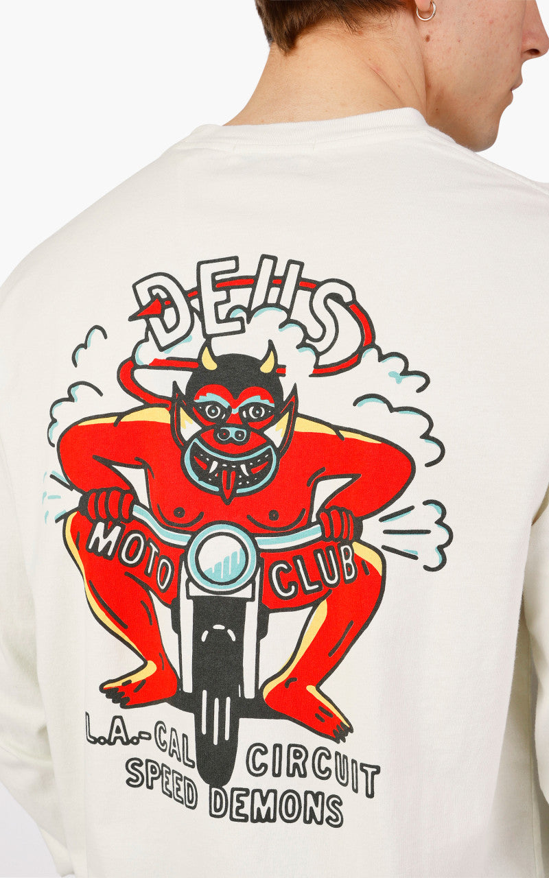 Deus Ex Machina Riding Hot LS Tee Vintage White