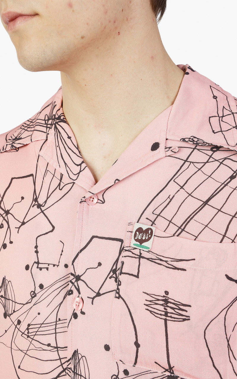 Deus Ex Machina R.G Cato Short Sleeve Shirt Zephyr Pink