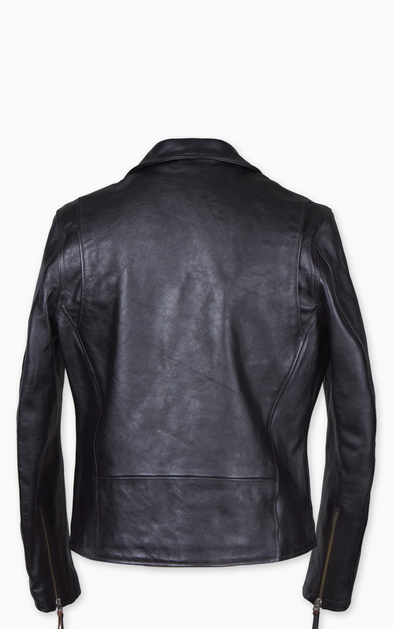 Double Helix Deviant Horsehide Leather Rider Jacket Black