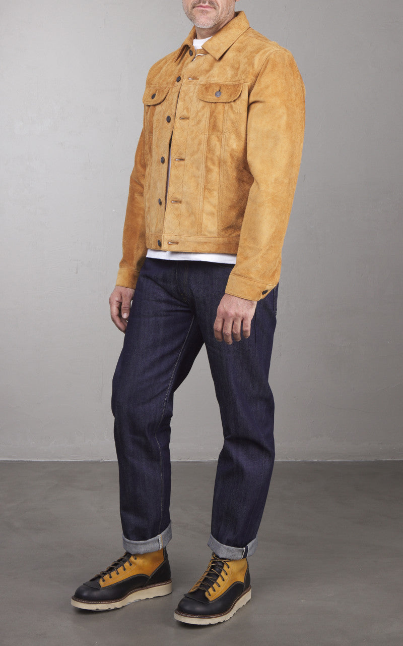 Double Helix The Boxer Horsehide Suede Jacket Beige