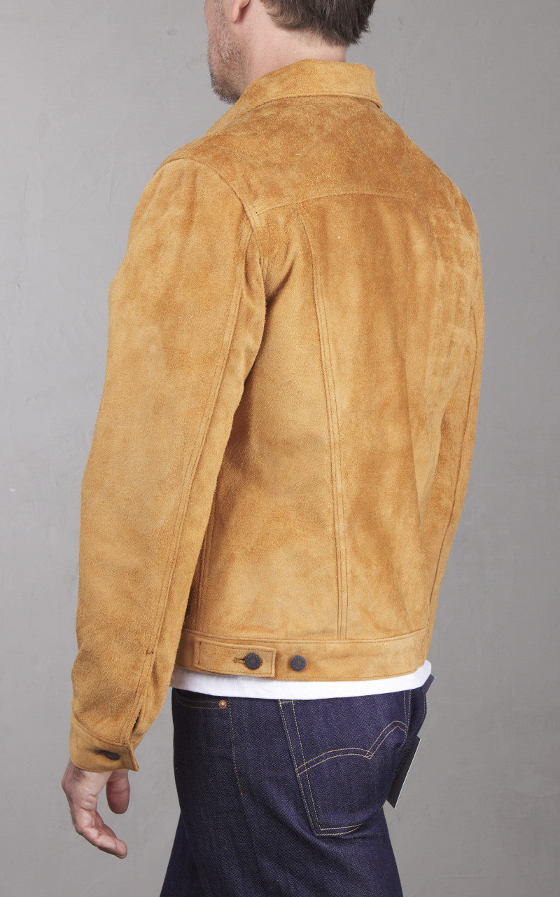 Double Helix The Boxer Horsehide Suede Jacket Beige