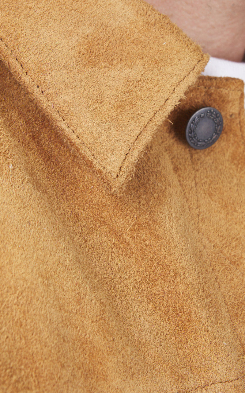 Double Helix The Boxer Horsehide Suede Jacket Beige Double Helix The Boxer Horsehide Suede Jacket Beige