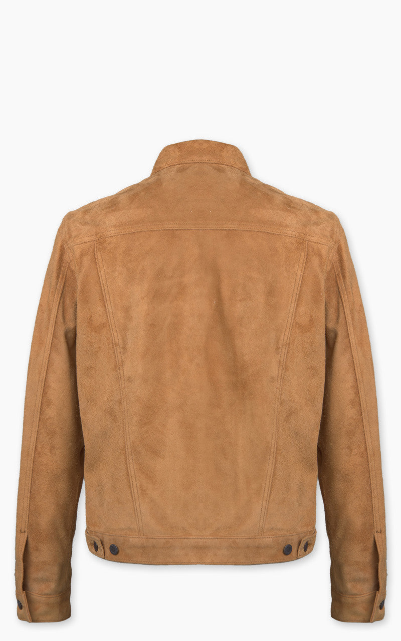 Double Helix The Boxer Horsehide Suede Jacket Beige