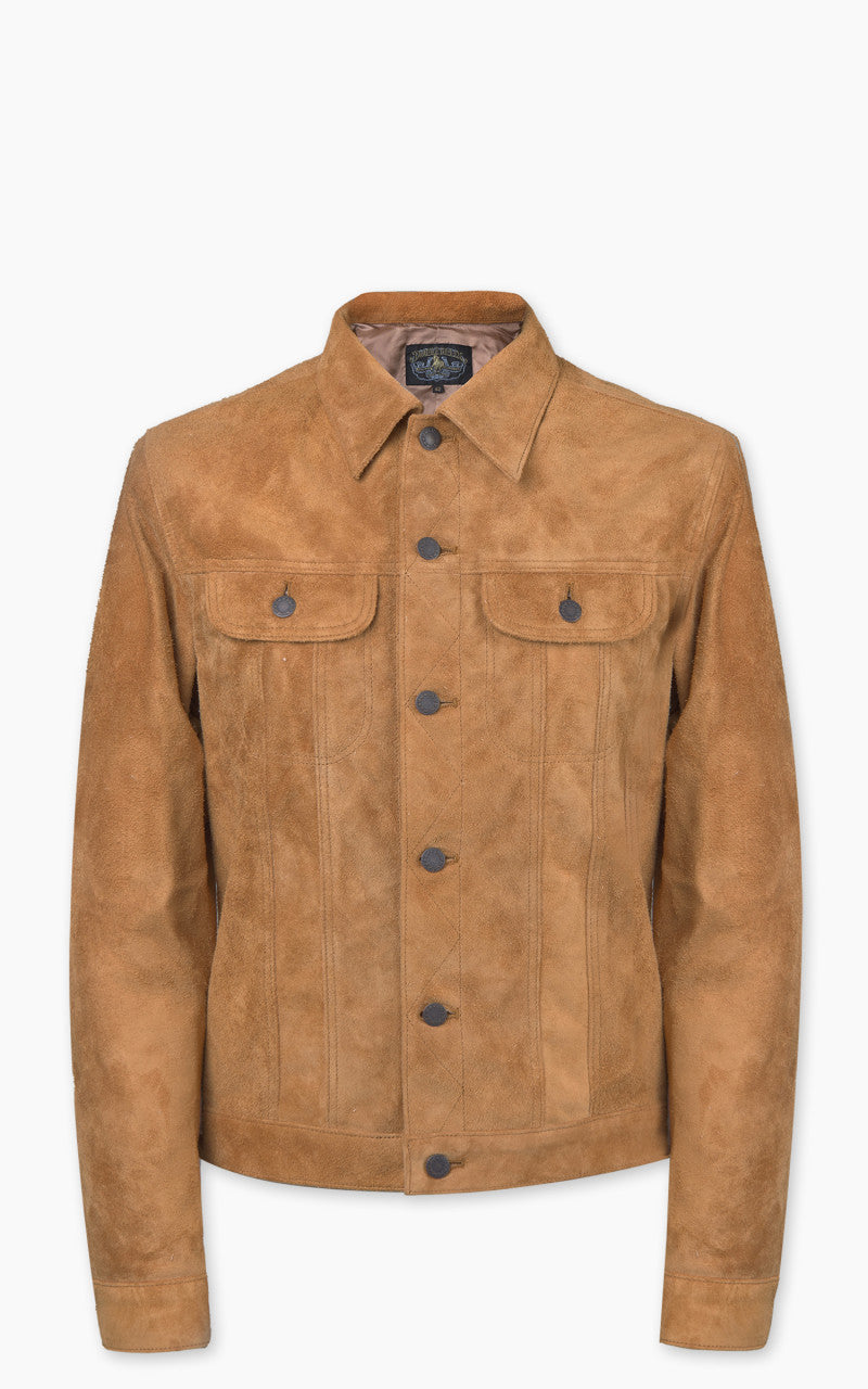 Double Helix The Boxer Horsehide Suede Jacket Beige