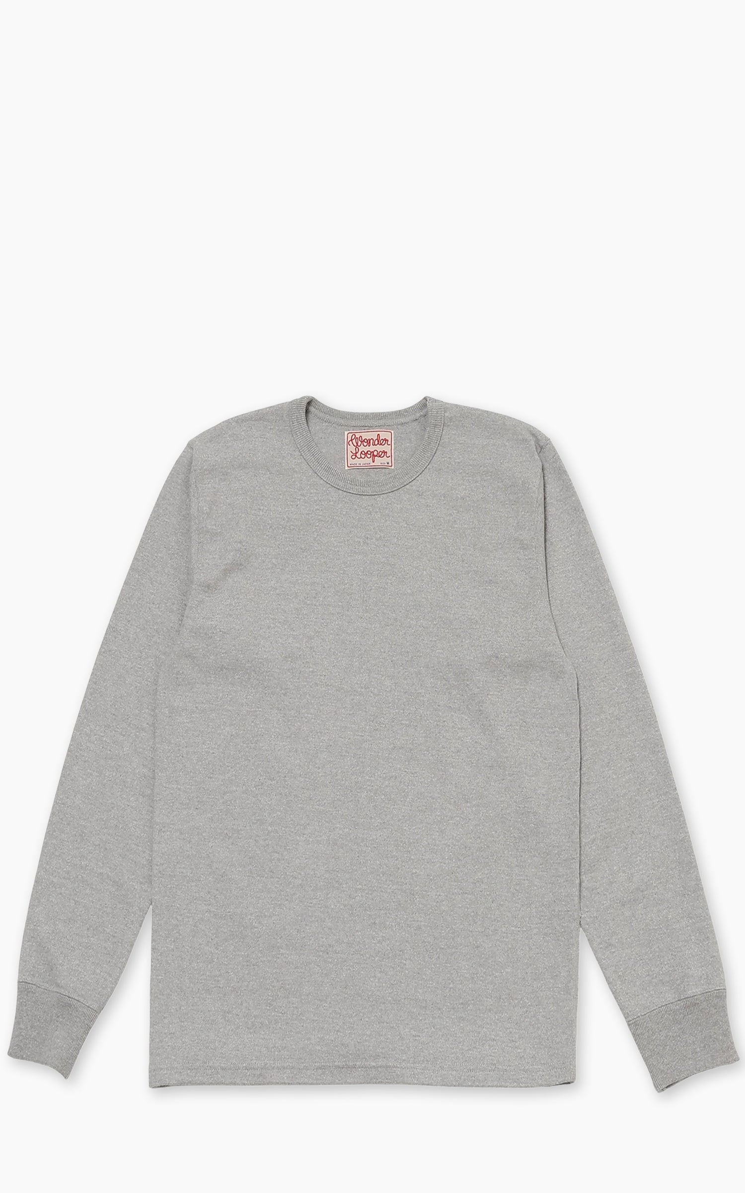 Wonder Looper Double Heavyweight Longsleeve T-Shirt Heather Grey