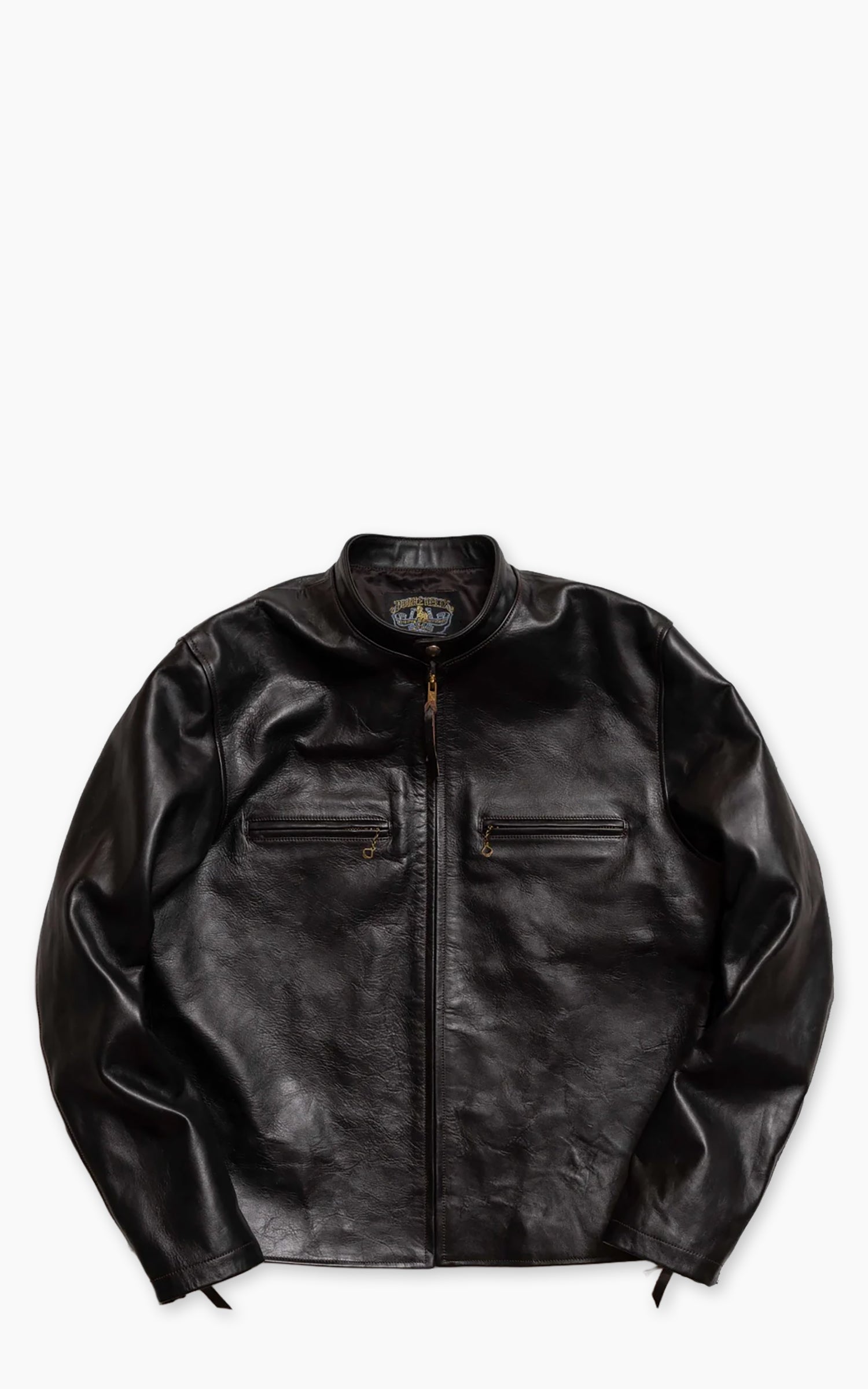 Double Helix Single Legend Horsehide Leather Rider Jacket Black