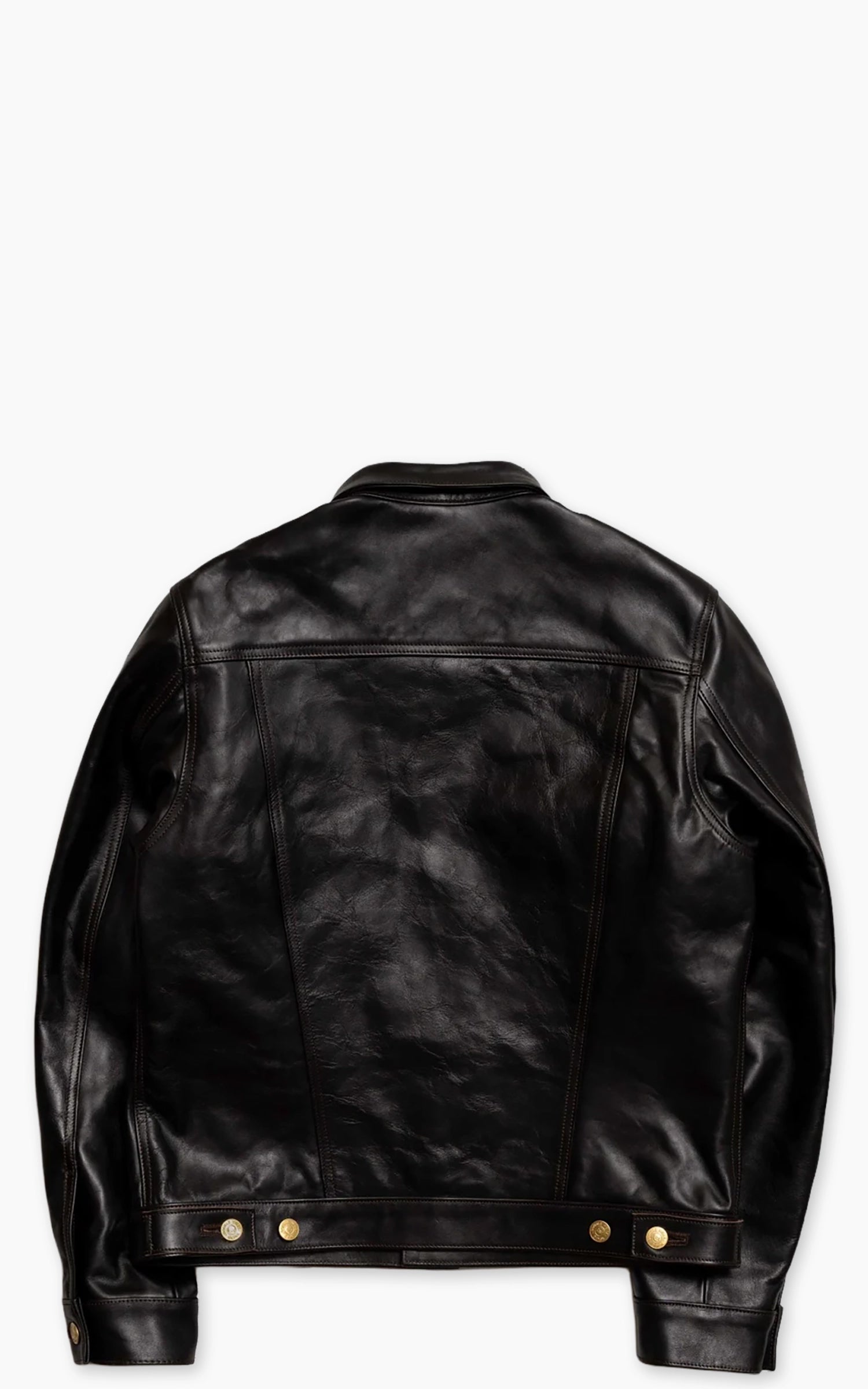 Double Helix Western Pioneer Horsehide Leather Jacket Black