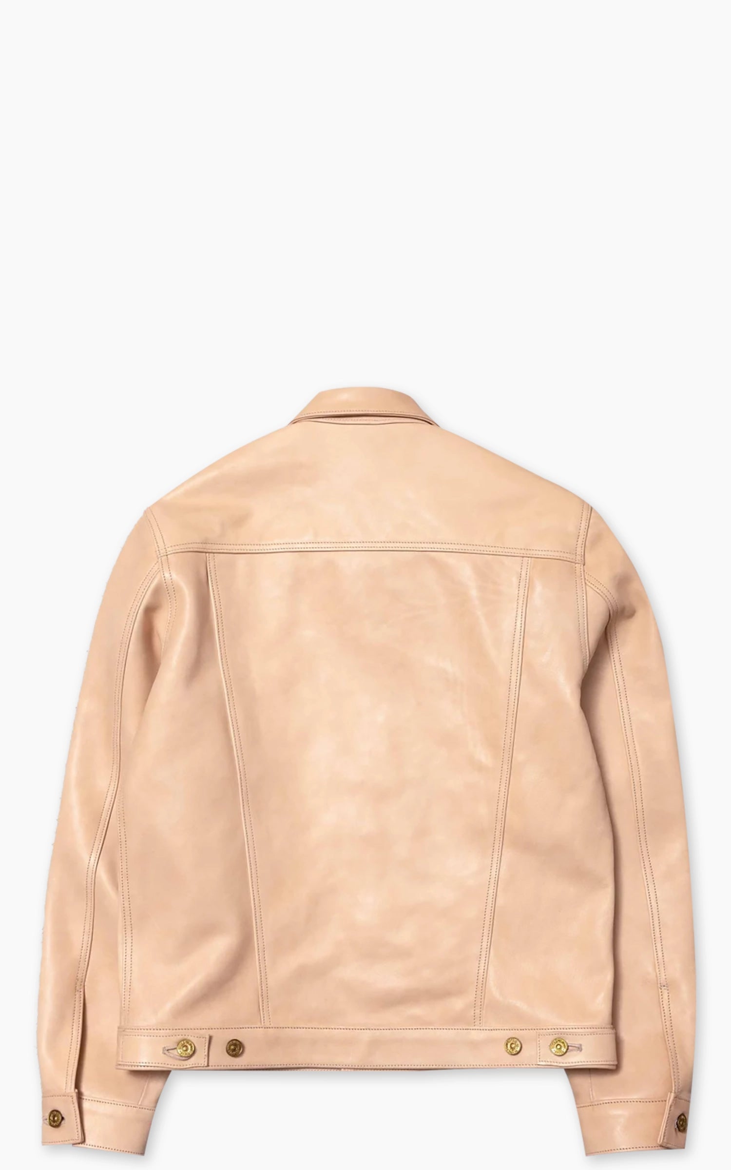 Double Helix Western Pioneer Horsehide Leather Jacket Natural