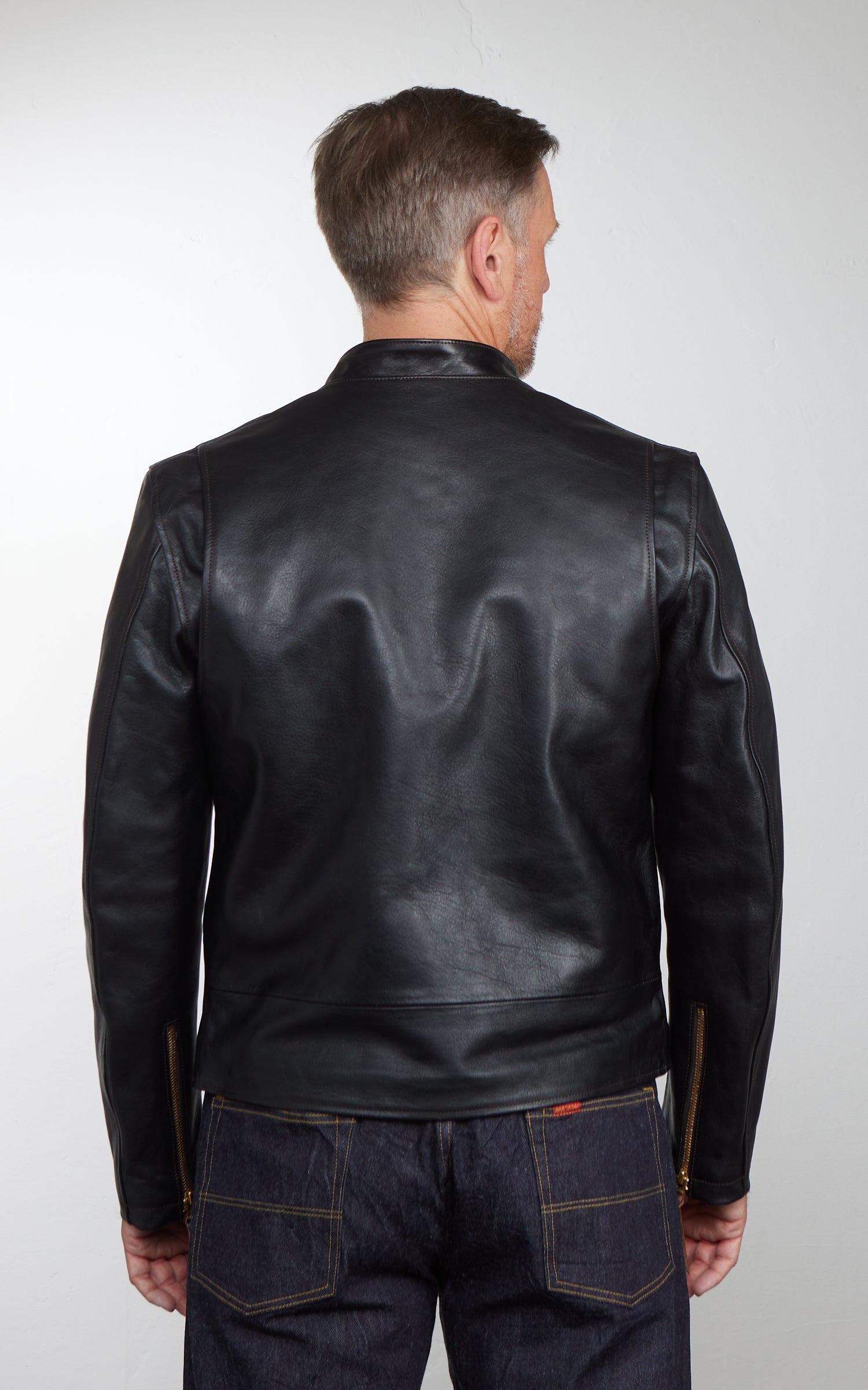 Double Helix Single Legend Horsehide Leather Rider Jacket Black