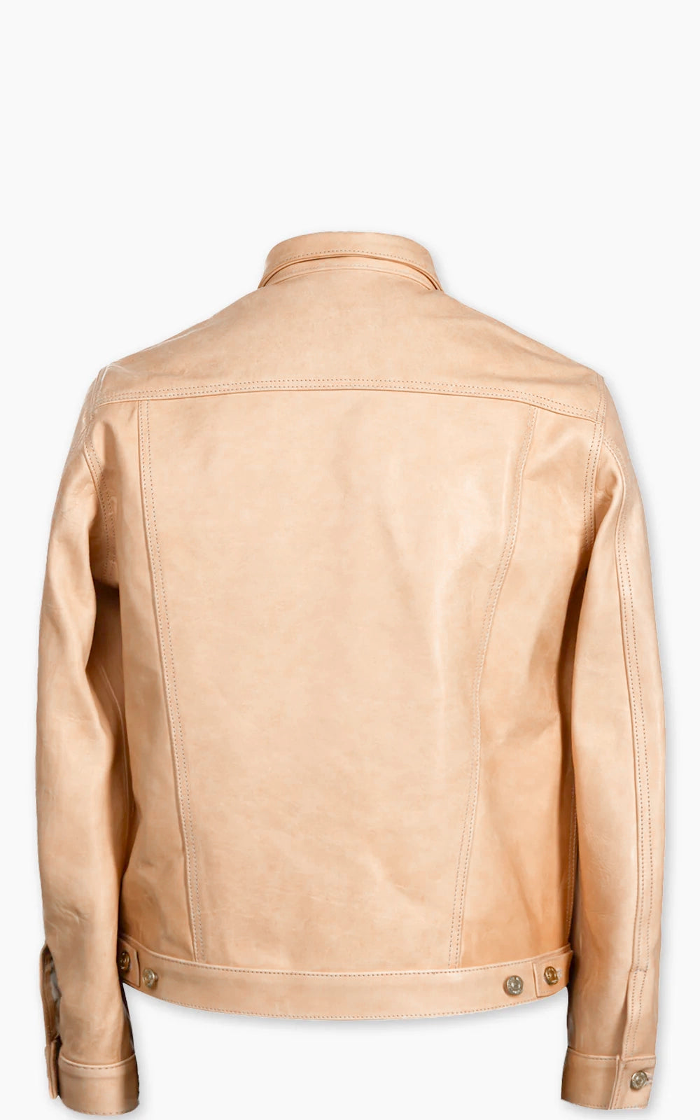 Double Helix Western Pioneer Horsehide Leather Jacket Natural