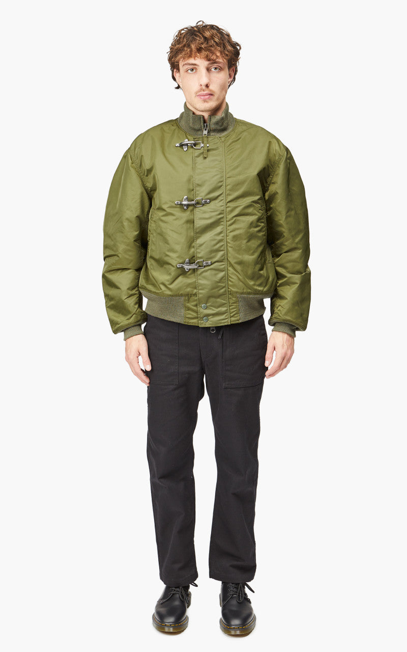 Engineered Garments Deck Jacket Flight Satin Nylon Olive
