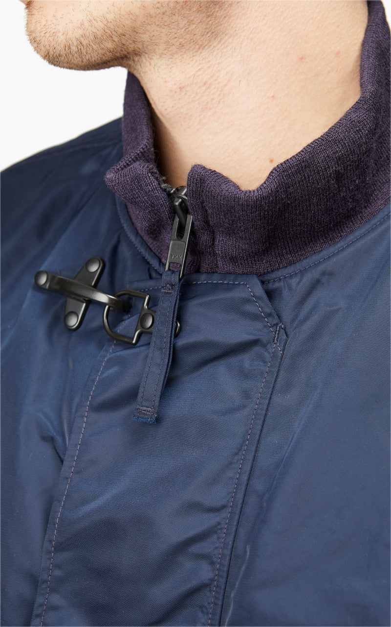 Engineered Garments Deck Jacket Flight Satin Nylon Navy