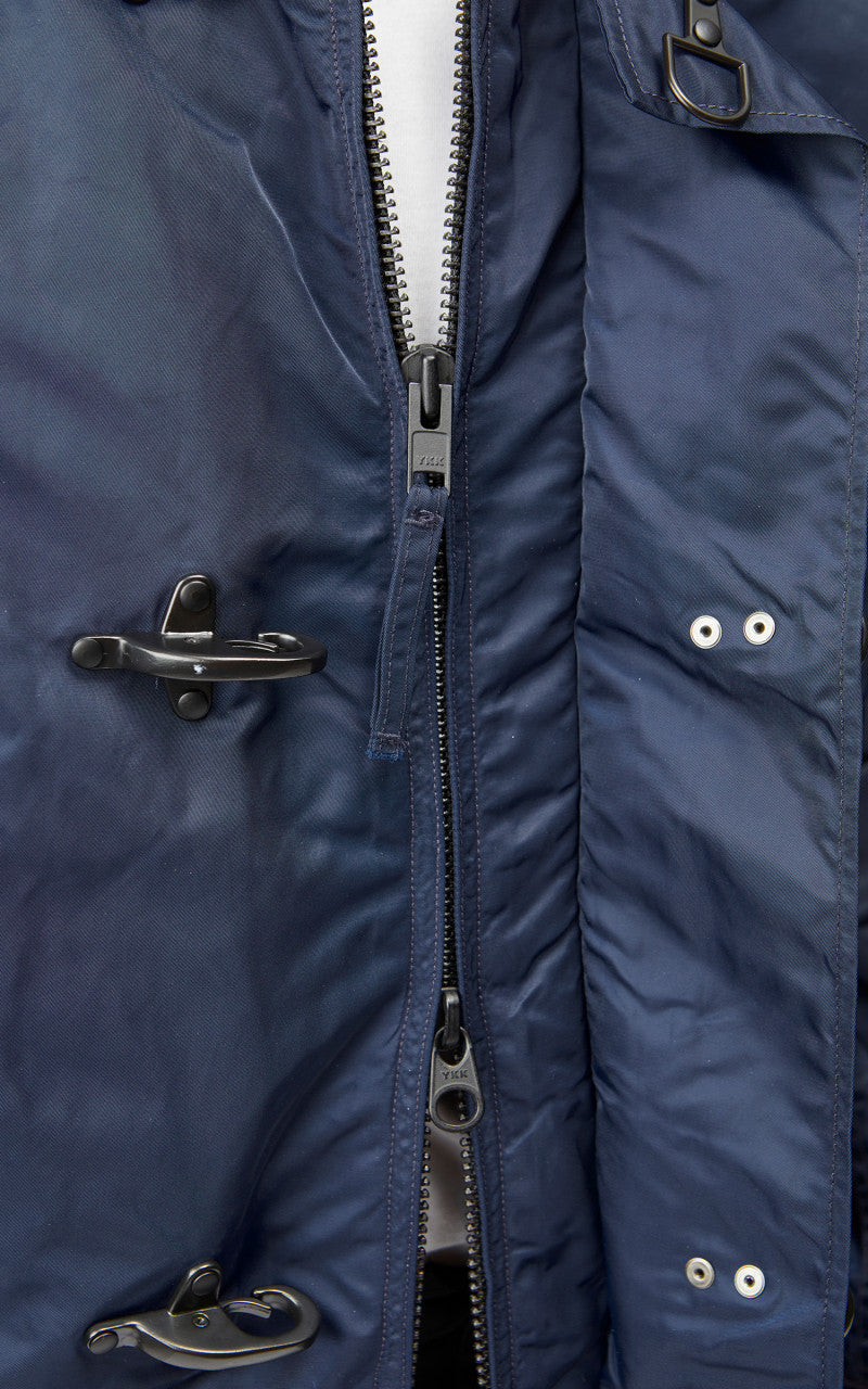 Engineered Garments Deck Jacket Flight Satin Nylon Navy