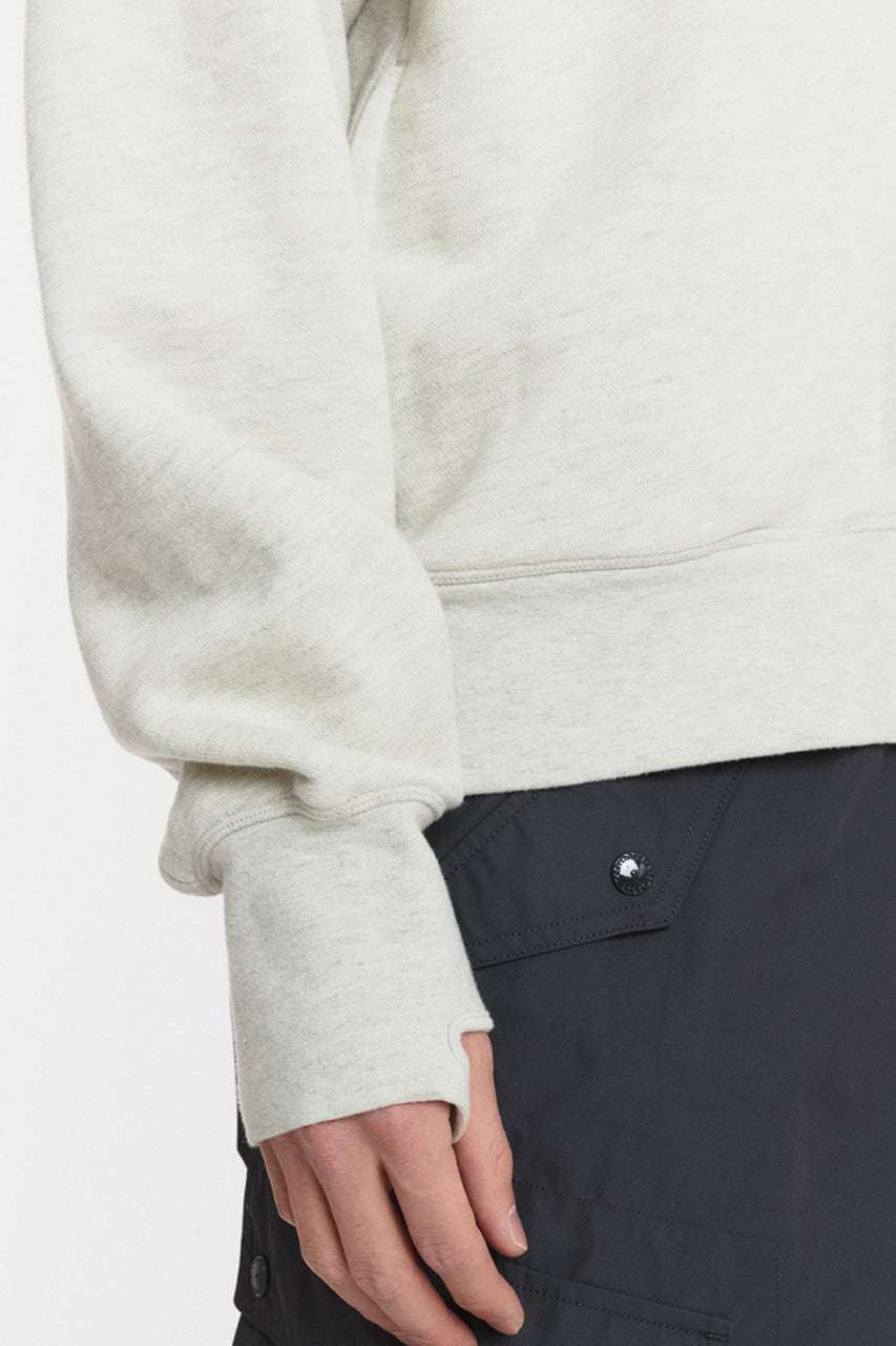 Eastlogue High Neck Zip Up Sweat Jumper Oatmeal