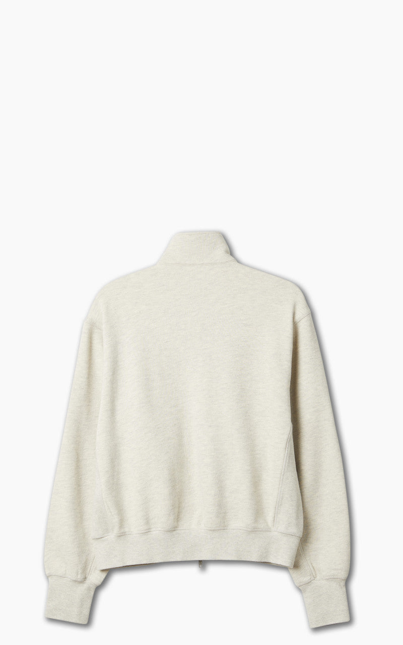 Eastlogue High Neck Zip Up Sweat Jumper Oatmeal