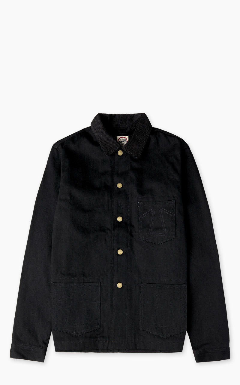 Eat Dust Fit 673 Chore Jacket Selvedge Denim Black 14oz