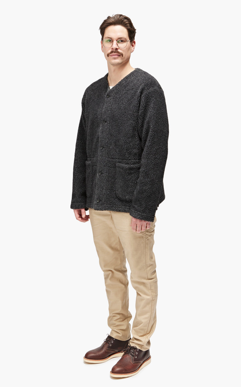 Engineered Garments Knit Cardigan Wool Poly Shaggy Knit Charcoal
