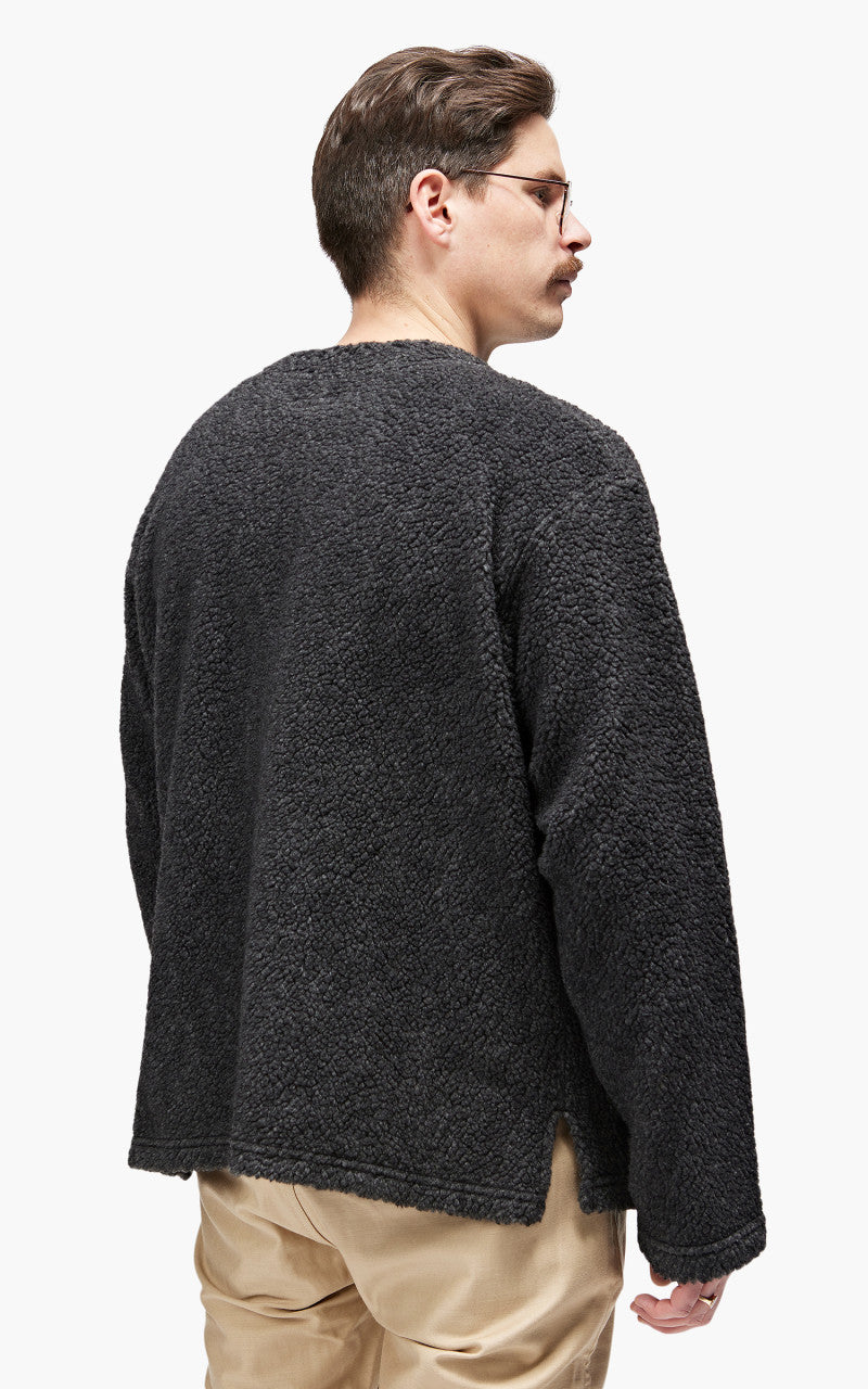 Engineered Garments Knit Cardigan Wool Poly Shaggy Knit Charcoal