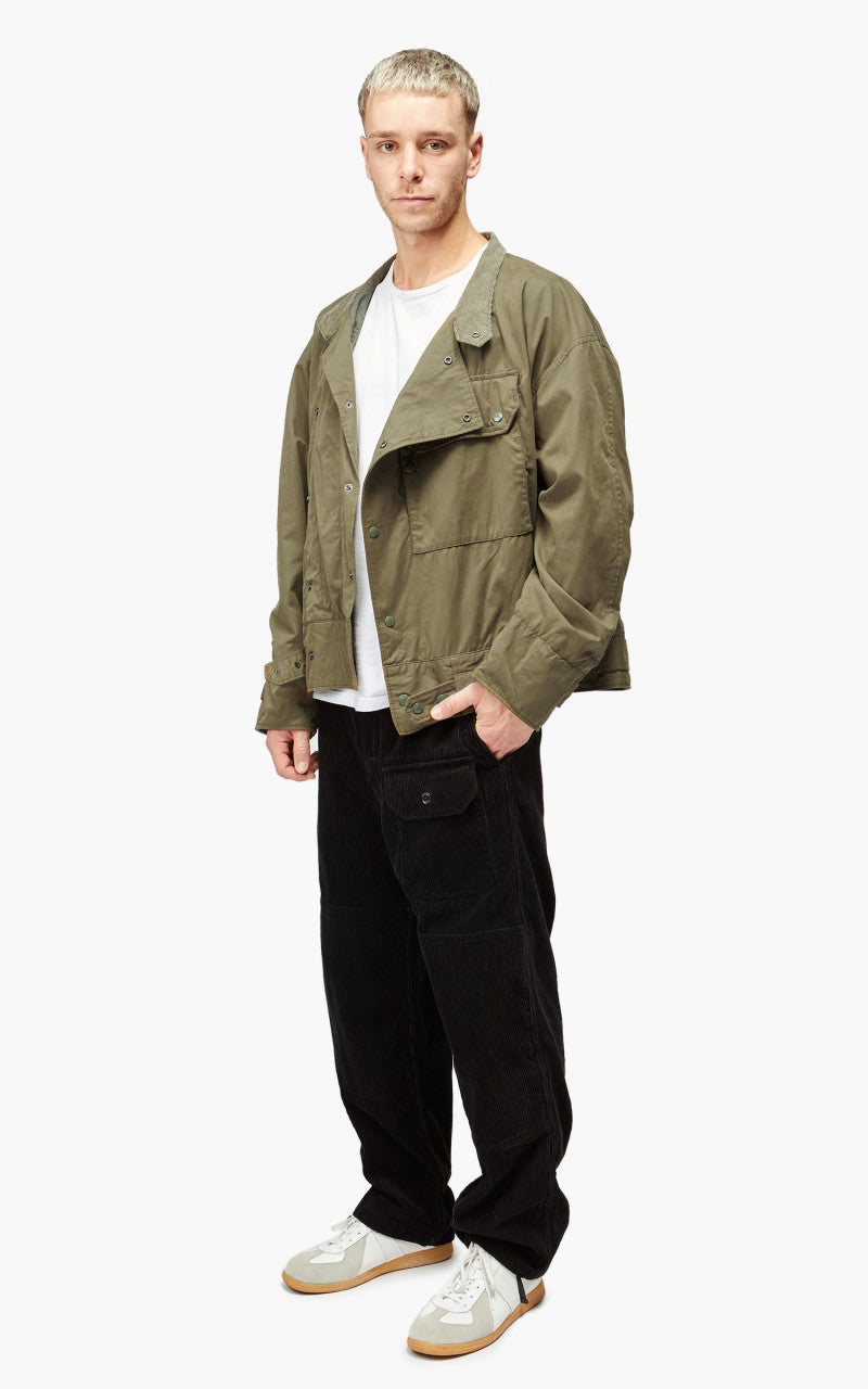 Engineered Garments Moto Jacket PC Coated Cloth Olive