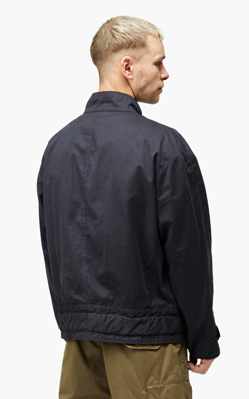 Engineered Garments Moto Jacket PC Coated Cloth Dark Navy