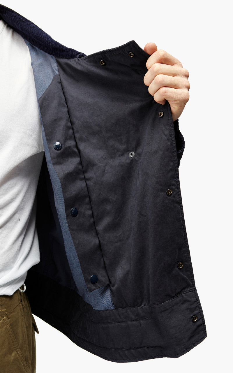 Engineered Garments Moto Jacket PC Coated Cloth Dark Navy