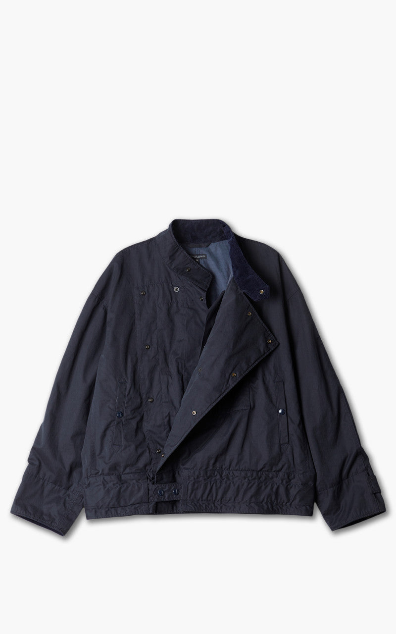 Engineered Garments Moto Jacket PC Coated Cloth Dark Navy