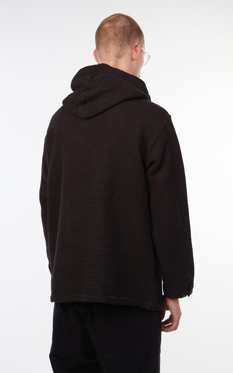 Engineered Garments Cagoule Shirt Black Cotton Waffle