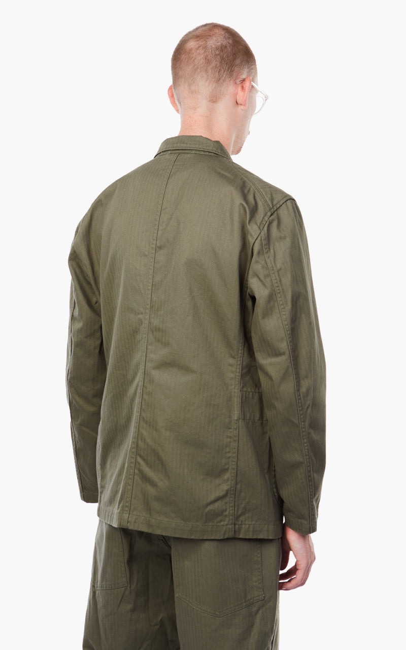 Engineered Garments Bedford Jacket Cotton Herringbone Twill Olive