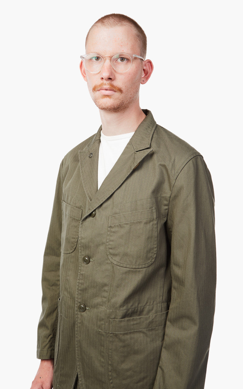 Engineered Garments Bedford Jacket Cotton Herringbone Twill Olive