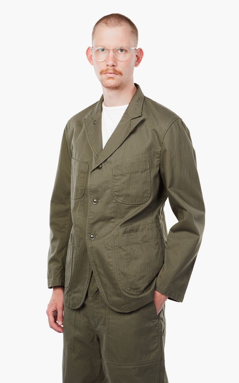 Engineered Garments Bedford Jacket Cotton Herringbone Twill Olive