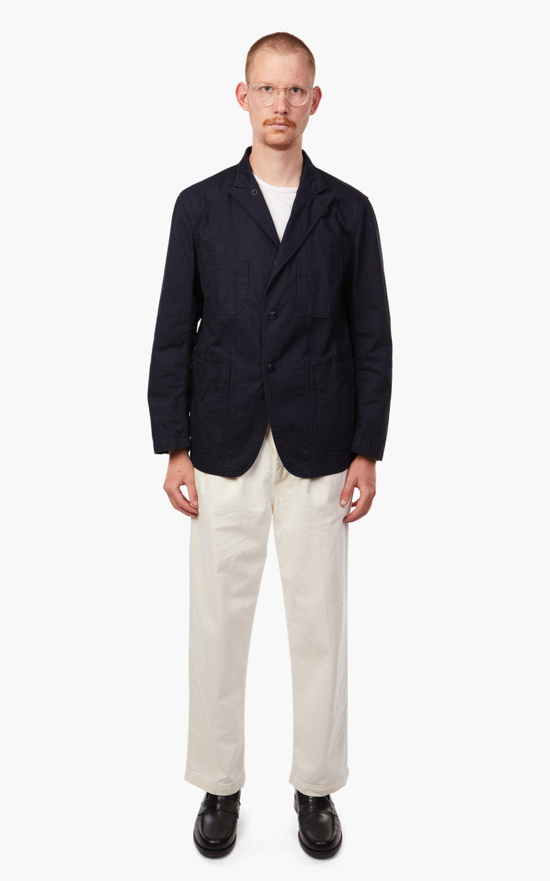 Engineered Garments Bedford Jacket Cotton Herringbone Twill Dark Navy