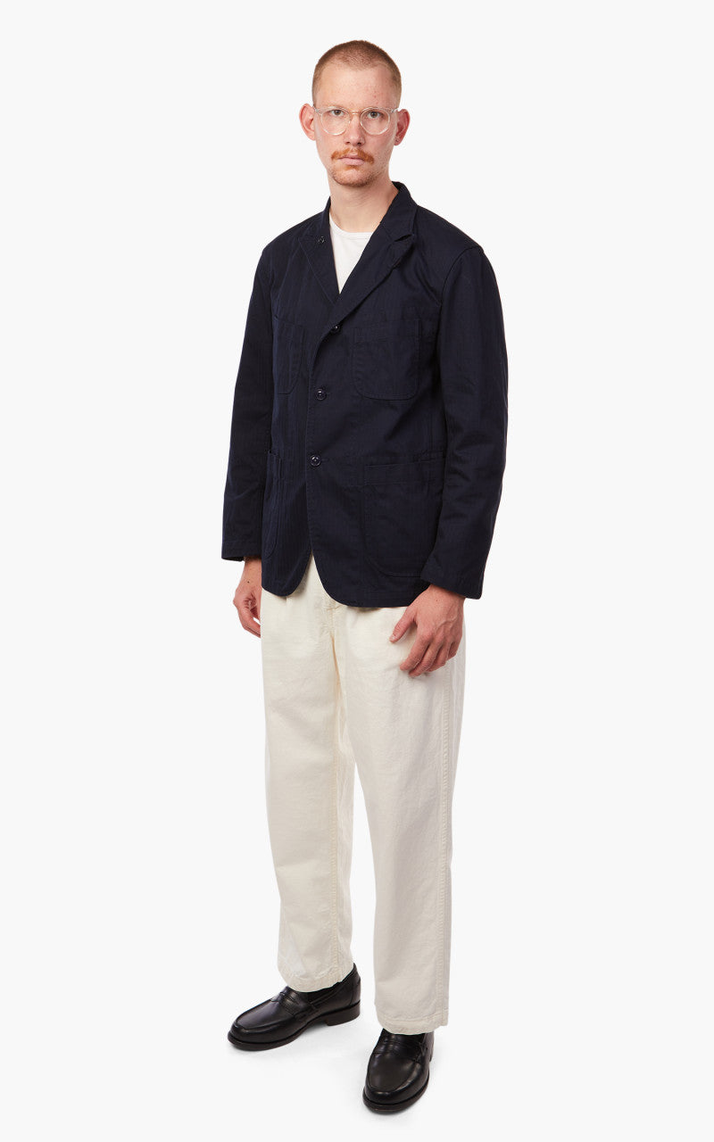 Engineered Garments Bedford Jacket Cotton Herringbone Twill Dark Navy