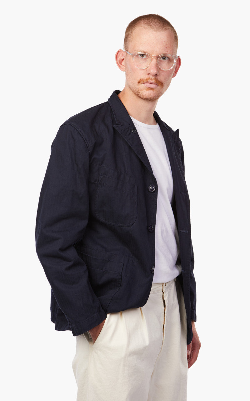 Engineered Garments Bedford Jacket Cotton Herringbone Twill Dark Navy