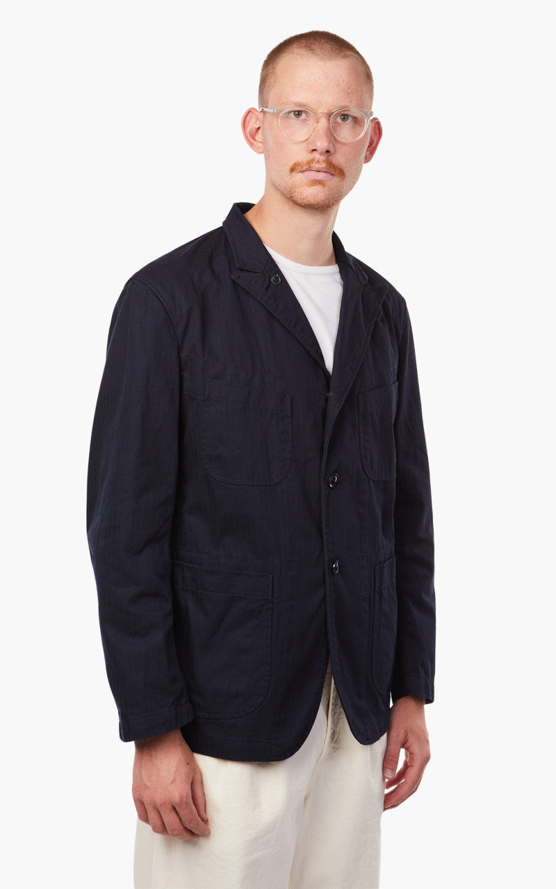 Engineered Garments Bedford Jacket Cotton Herringbone Twill Dark Navy