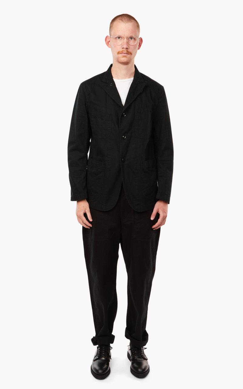 Engineered Garments Bedford Jacket Cotton Herringbone Twill Black