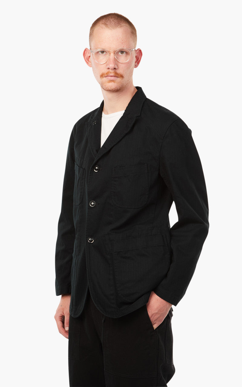 Engineered Garments Bedford Jacket Cotton Herringbone Twill Black