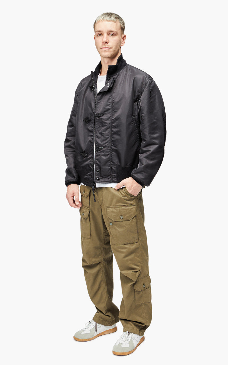 Engineered Garments Deck Jacket Flight Satin Nylon Black