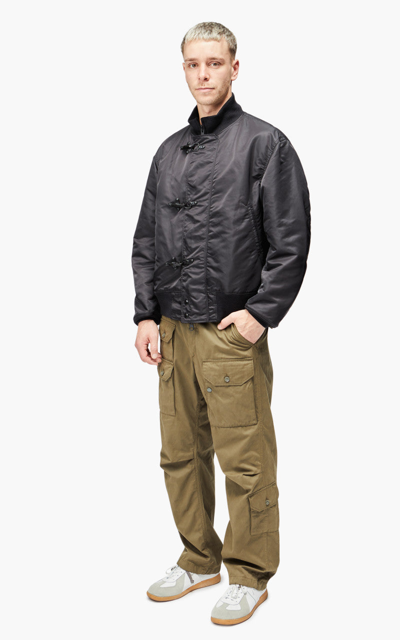 Engineered Garments Deck Jacket Flight Satin Nylon Black