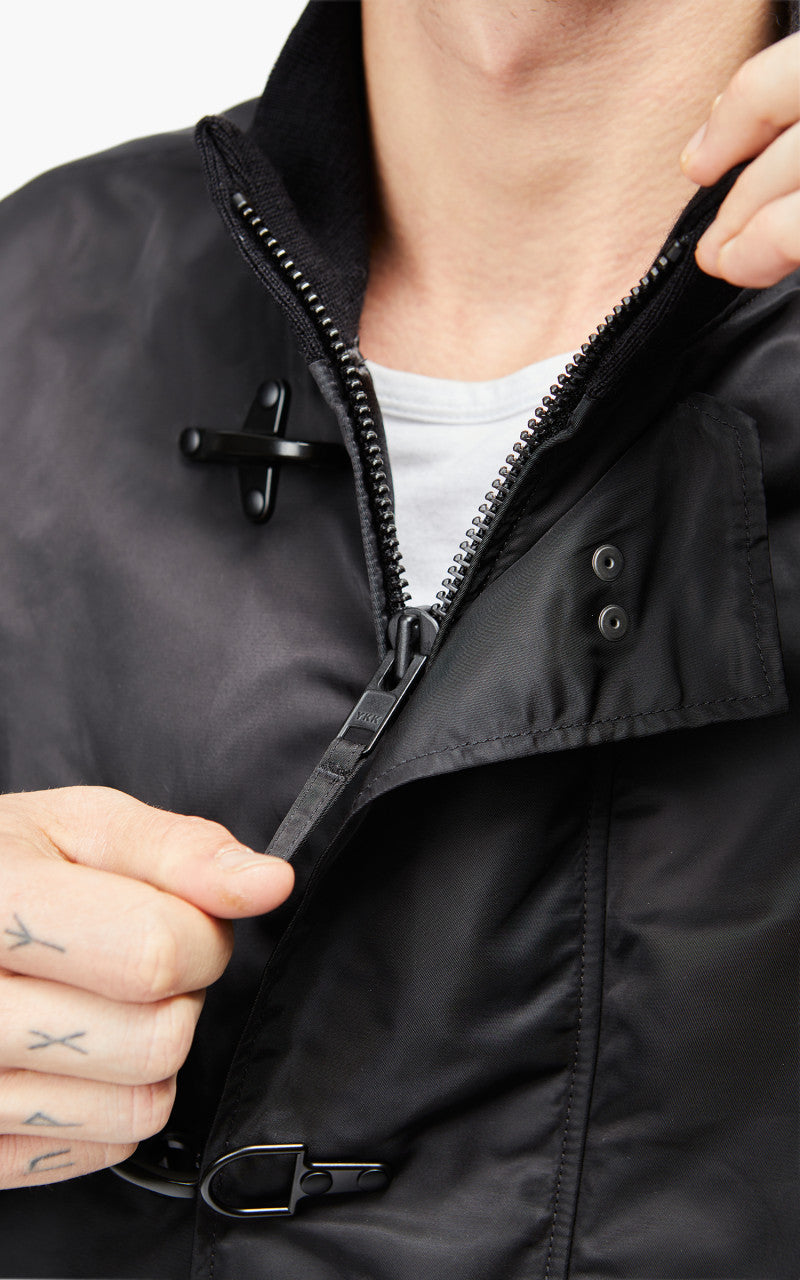 Engineered Garments Deck Jacket Flight Satin Nylon Black