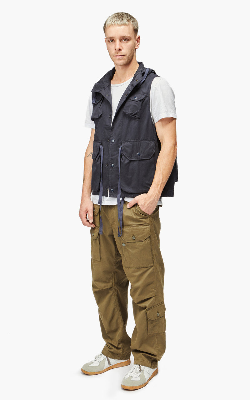 Engineered Garments Field Vest PC Coated Cloth Dark Navy