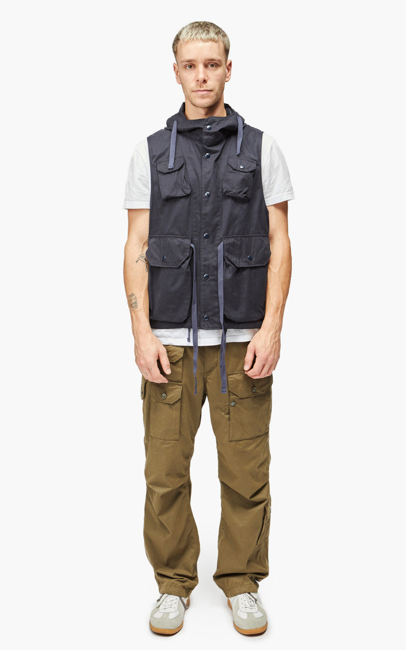 Engineered Garments Field Vest PC Coated Cloth Dark Navy