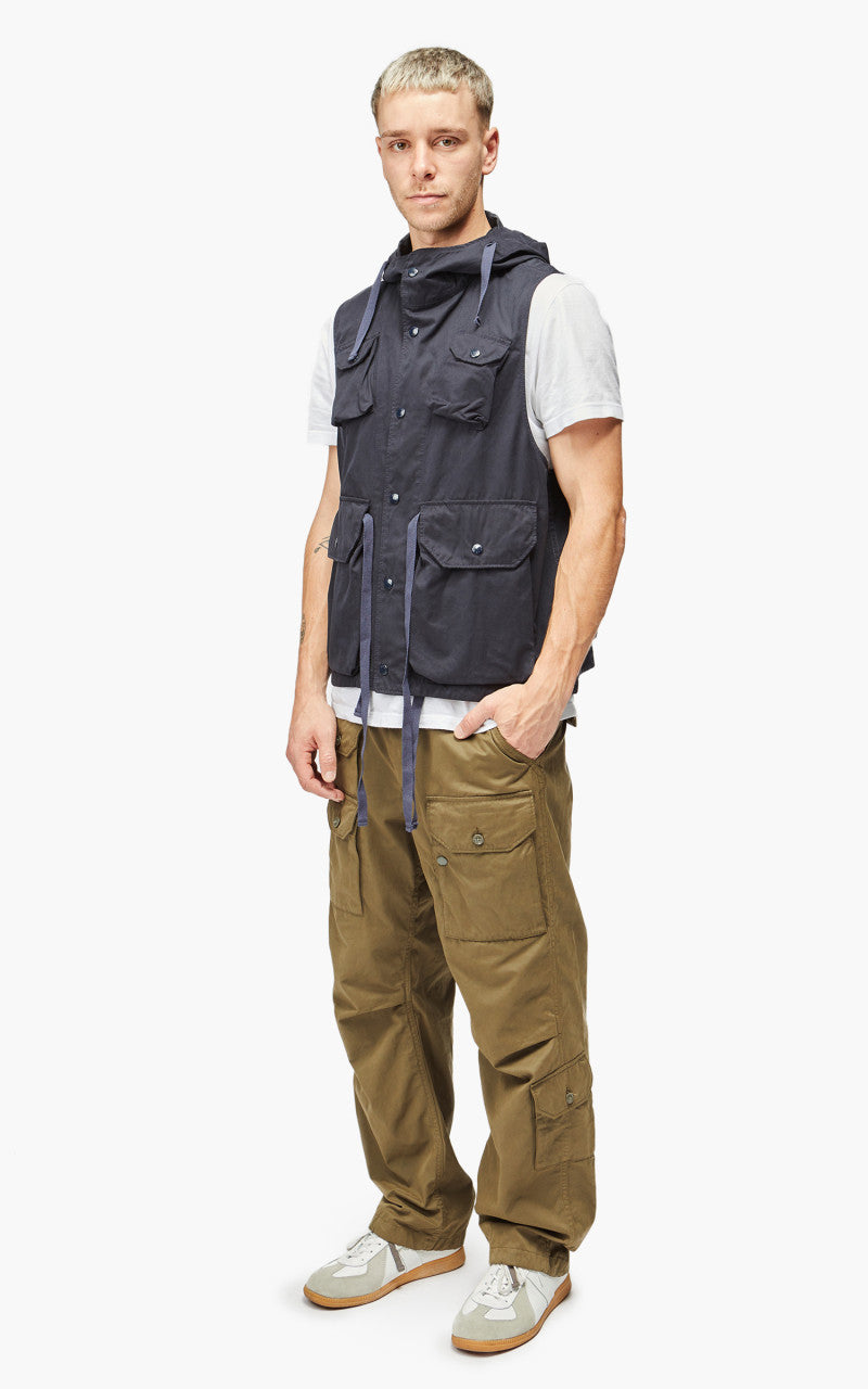 トップス Engineered Garments Field Vest Engineered Garments - Field Vest - Khaki Coated Nyco Twill