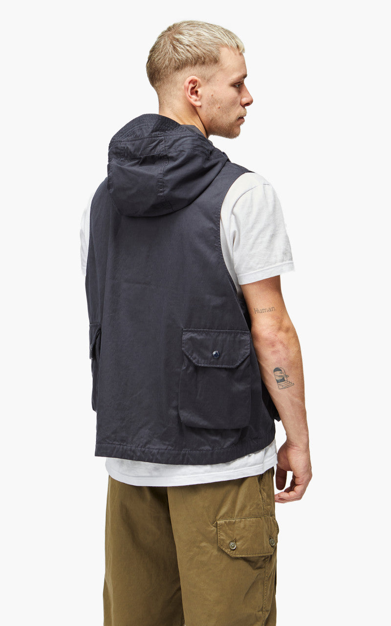 Engineered Garments Field Vest PC Coated Cloth Dark Navy